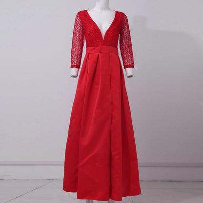 Women'S Elegant Evening Dresses Women'S Fashionable Long Dresses Trailing Evening Dresses Solid Color Floor-Length Dresses