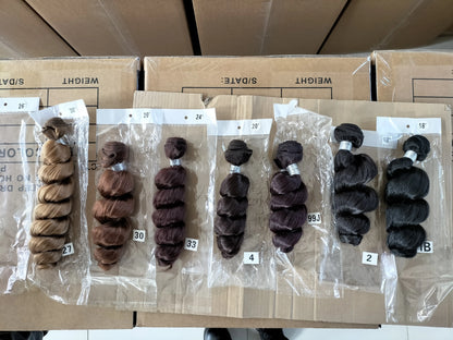 Lydia 1PCS/Pack Loose Wavy Hair Weaving 1B# Hair Weave 18"-30" Heat Resistant Synthetic Hair Extensions Bundles 110g/Pcs