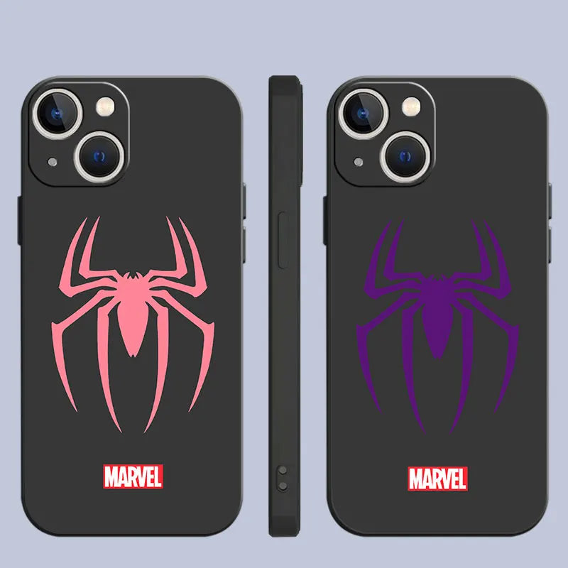 phone Cases for iphone 14 case 11 12 15 Pro XS Max 8 13 Mini X SE 7 16 Plus funda Antiscratch cover Spider Man Fashion Cool Logo