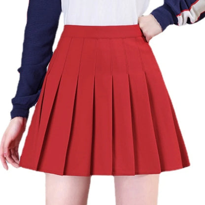 Women's Skirts Japanese Fashion School Clothes Brown Pleated Saias Femininas Girls Red Ropa Para Mujer Mini Skirt With Shorts