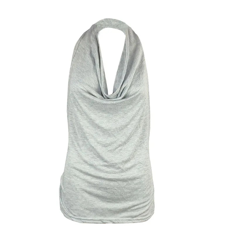 Tank Top Women Drape V Neck Sexy Tanks Camis Skinny Backless Pink Corset Tee Shirt Femme Tops Woman T-shirt