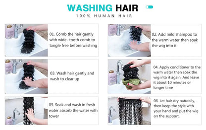 Deep Wave Bundles 3 PCS Natural Color 100% Remy Human Hair Bundles 10-40 Inch 100 Gram Per Bundle Sew In Quick Weave Bundles