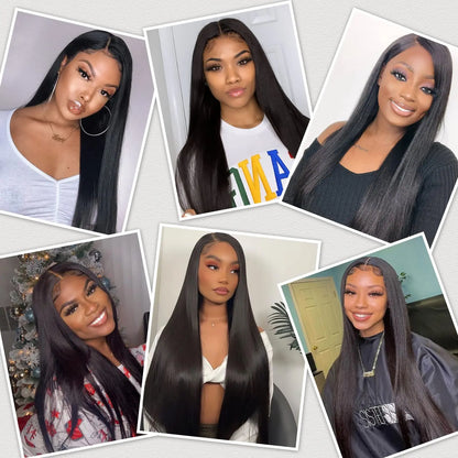 V Part Wig Straight Long Human Hair Wigs Mongolian Straight V Part Human Hair Wigs V Part Machine Made Wigs No Leave Out