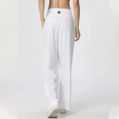 Yoga Pants Women's Loose Running Casual Pants Spring Summer Breathable Wide Leg Flare Outer Wear Sweatpants