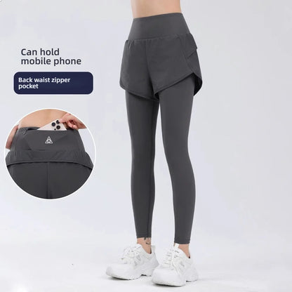 Yoga pants, women's quick-drying fitness pants, high-waisted and hip-lifting running training tight sports pants