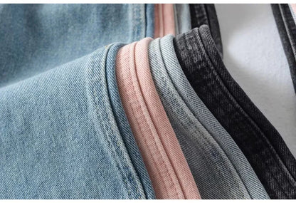 Blue Jeans Women High Waist 2025 Loose Casual Boyfriend Long Jeans For Work Ladies Simple Straight Leg Denim Pants For Women