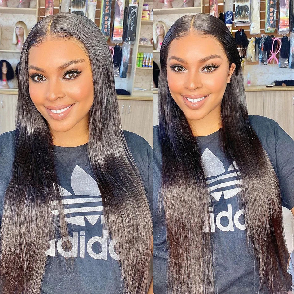 Peruvian Hair Weave Bundles 100% Human Hair 1B Hair Extension 1/3 Hair Bundles For Women No Shedding No Tangle Hair Bundles