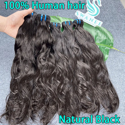 Natural Wave Hair 1/3/4 Bundles Deal 100% Virgin Raw Human Hair Weave Extension Double Wefts Can Be Colored Dyed 10-30Inch