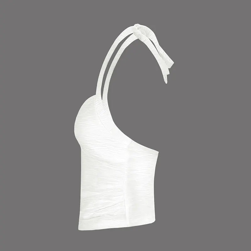 Women's Vest Top New Solid Sexy Summer Streetwear Fashion Halter Tank Casual Slim Elegant Female Versatile Knitted Tank Clothing