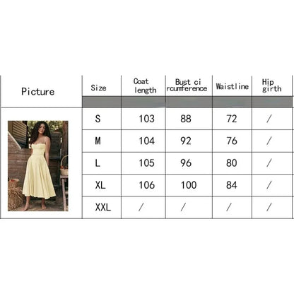 Beach Dress  Wedding Dresses for Women Summer Skirt Retro Long Skirt Simple Style Dopamine Wear Suspender Dress for Women