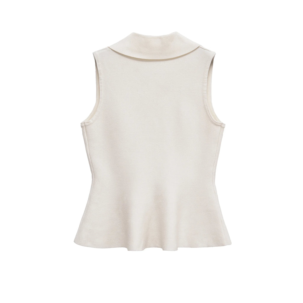 Women's clothing 2025 summer new product fashion European and American style short skirt style knitted vest top