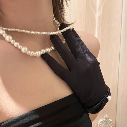 New Trendy Vintage Pearl Multi Layered Pearl Bead Necklace for Women Sweet Elegant Party Jewelry Wedding Gifts