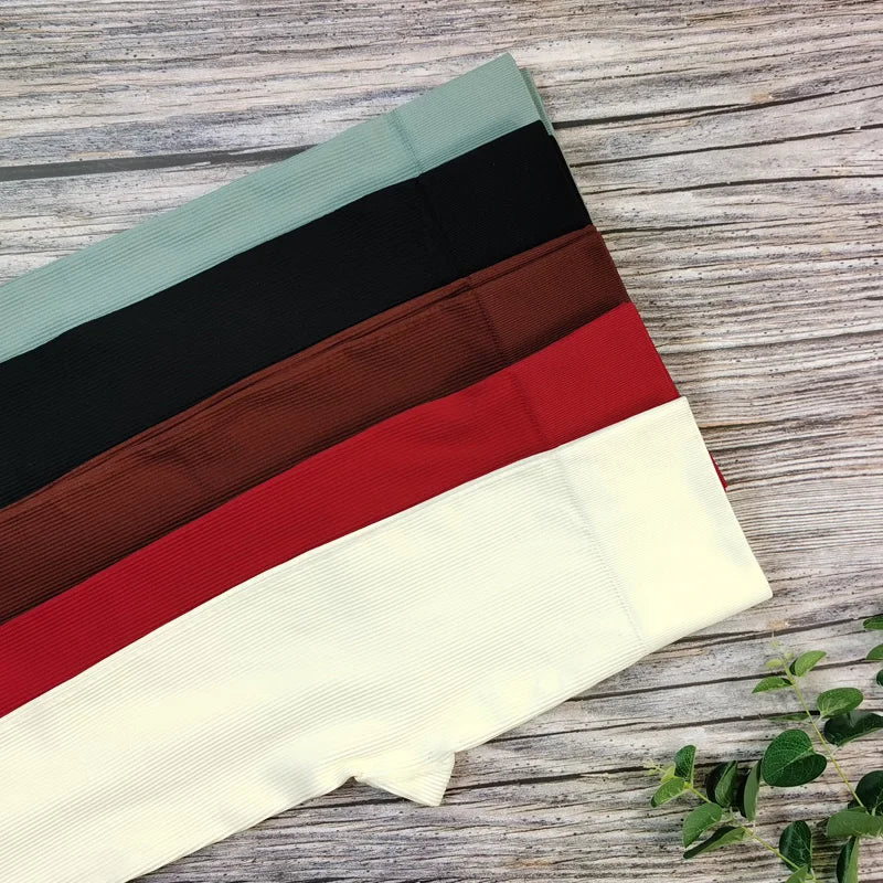 Ribbed Yoga Leggings Women Sports Pants Tights Seamless Sport Femme Gym Leggins Workout Fitness Pants Athletic Wear