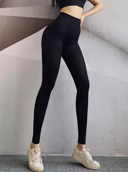 Fitness Pants Women Stretch Tight Peach Buttock Lifting Yoga Pants High Waist Belly Holding Quick Dry Running Sweat pants Fitnes