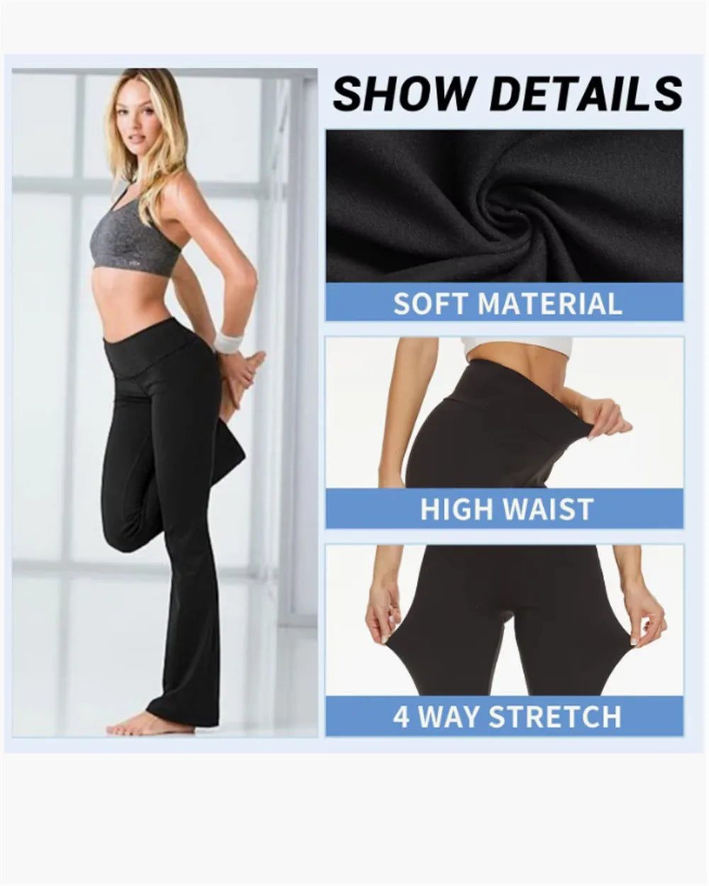 Women's  Flared leg Yoga Leggings Pants for Women High Waisted Buttery Soft Bootcut Leggings Yoga Work Casual