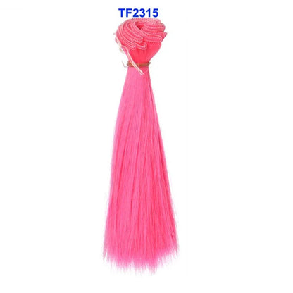 1pcs  Wig Refires Bjd Hair 15cm*100CM Black Gold Brown Green Pink Color Straight Wig Hair for 1/3 1/4 BJD Diy