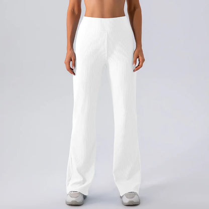 Long Yoga Pants Women Belly Sports Trousers High Waisted Fitness Straight Pants Workout Leggings Autumn Stretchy Trouser XP86