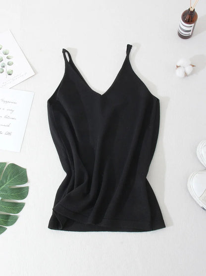 Women Knitted Top Straps Basic Summer Tank Tops For Women 2023 Camisoles T Shirts Women Tops Summer Pulovers Woman Summer Tops