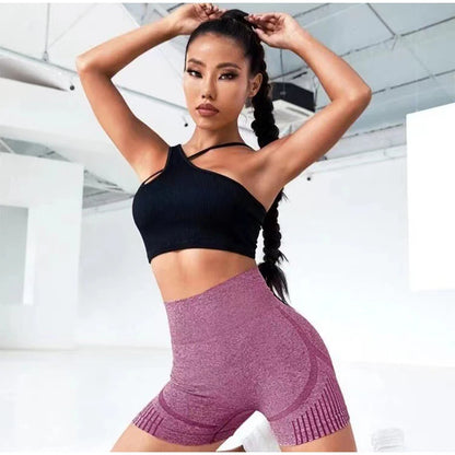 Women Yoga Shorts High Waisted and Hip Lifting Yoga Pants Outdoor Running Fitness Shorts Breathable Quick-dry Sportswear Pants
