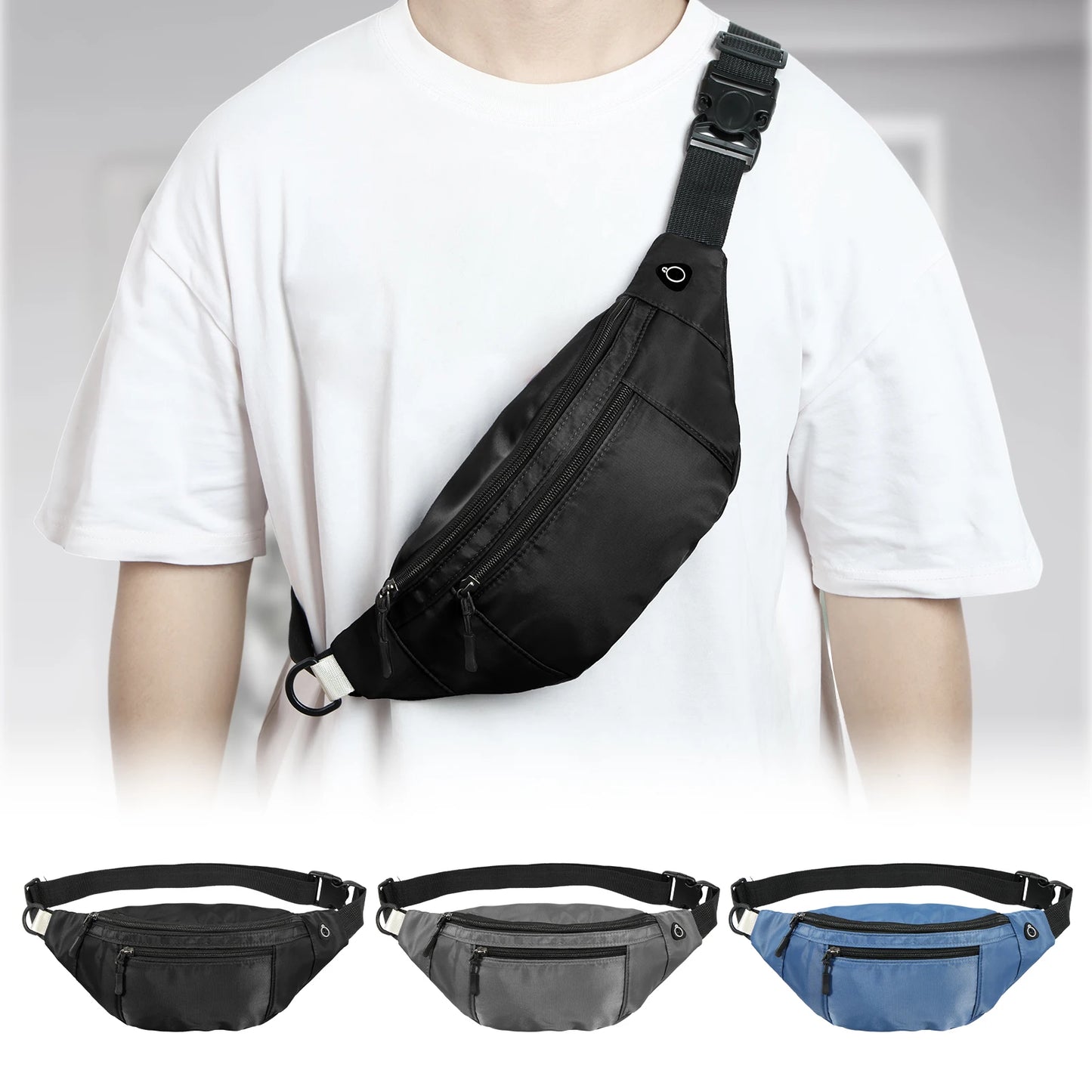 Fanny Packs for Women Men Belt Bag Fashion Waist Packs Lightweight Crossbody Bags Bum Bag for Outdoor Running Hiking Travel