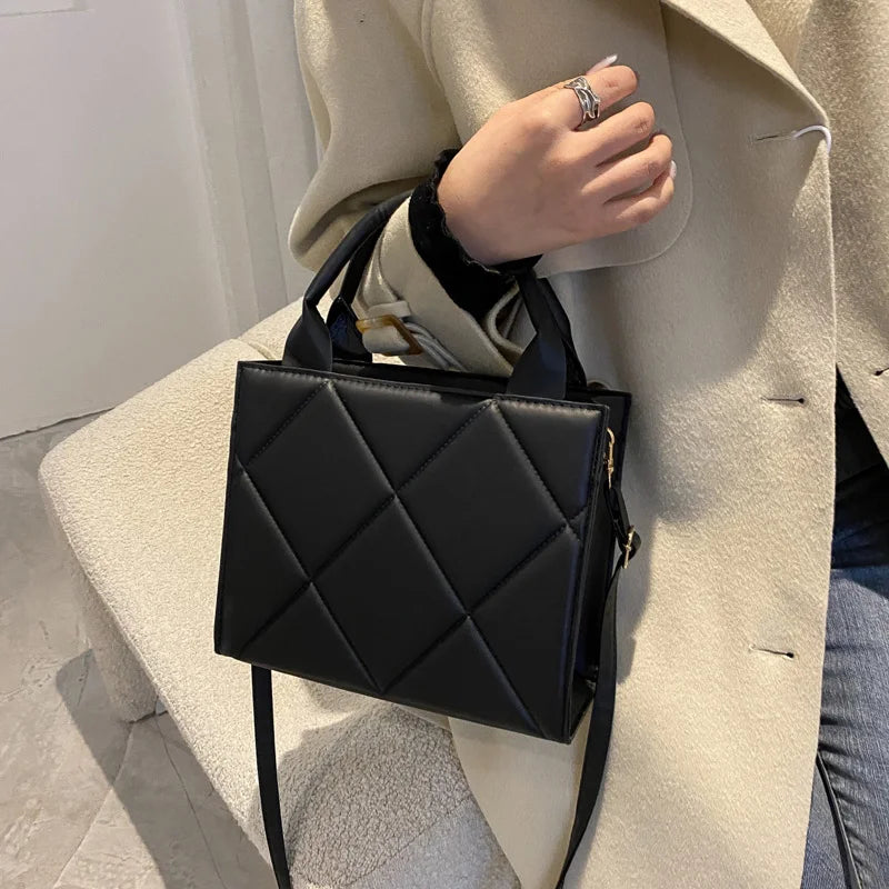 Casual Large Capacity Ladies Handbags Top-handle Bags Fashion Plaid Crossbody Shoulder Bags For Women Gift