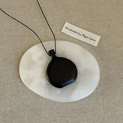 Wooden Pendant Necklace Female Fashion Sweater Chain