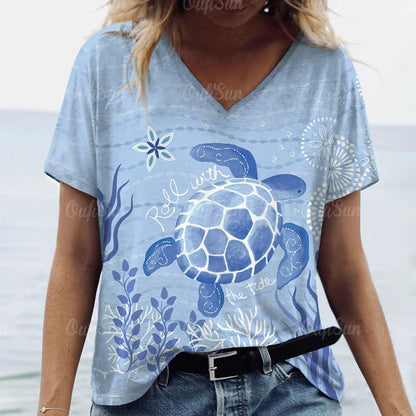 2024 Top Women Animal Printed T-Shirt For Women Oversized T-Shirts Women's Trending Clothing Summer Cheap Blouse Crew Neck Tees