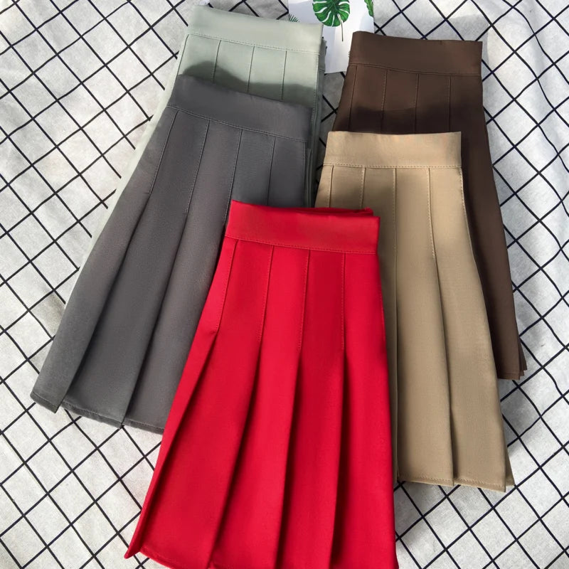 Women's Skirt Fashion Summer  High Waist Black a Line Mini Pleated Short  Skirts for School Girls Korean Style Ladies  Clothing