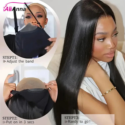 26 28 30Inch 6X4 Straight Glueless Wigs Human Hair Ready To Wear Go Human Hair Wigs Brazilian Pre Cut Closure Wig Human Hair Wig