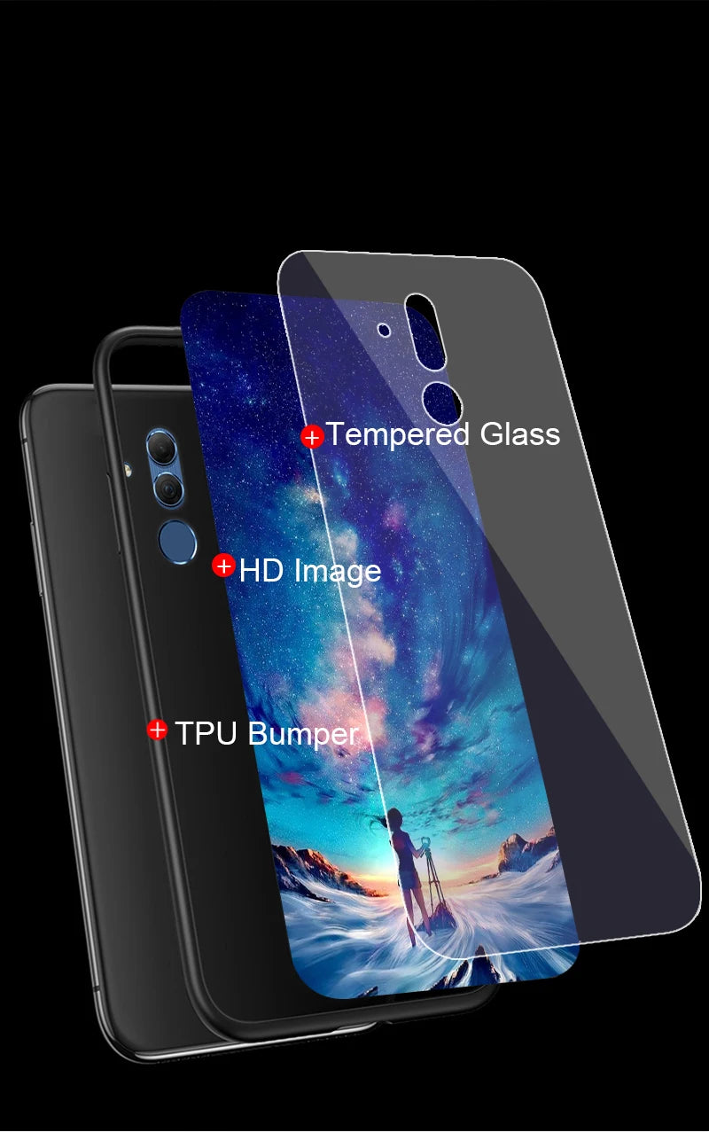 Custom Glass Phone Case for iPhone 13 14 12 7 8 Plus X 11 Pro XS MAX XR 6 SE 6s Cover DIY Customized Design Picture Name Photo