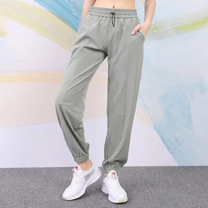 Women Yoga Training Pants Sports Trousers Exercise Fitness High Waist Sportswear Running Jogging Pants Workout Yoga Sweatpants