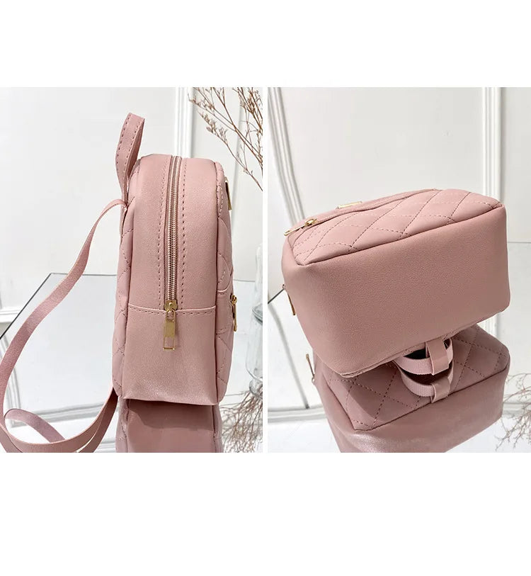 Women's bag 2024 ladies bags double pocket embroidered fashionable small book bag women's shoulder bag