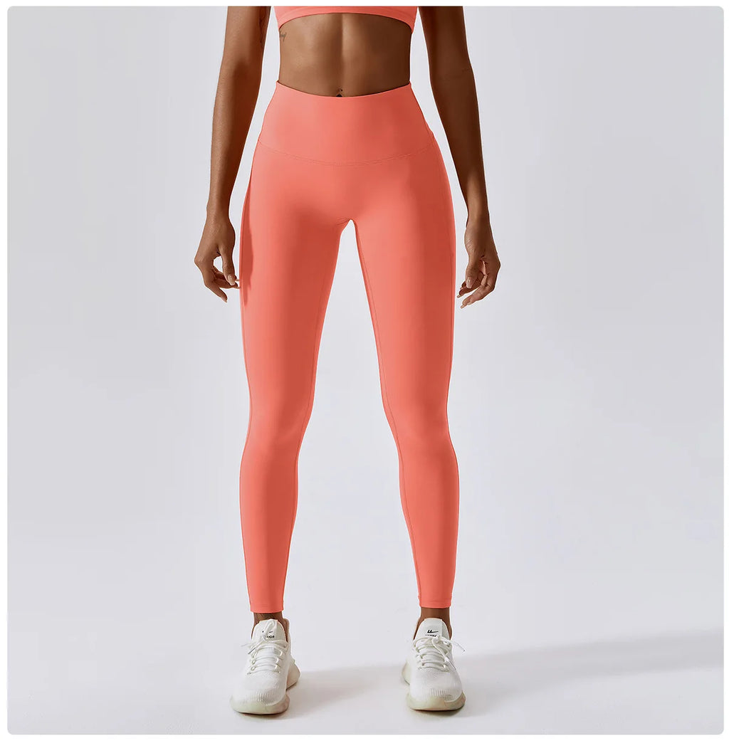 Women's Yoga Pants Nude Feeling Running Speed Dry Buttock Lifting Fitness Pants High Waist Tight Gym Push-Up Sweat Pants