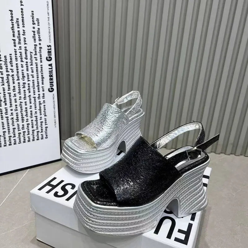High Heels Sandals Women's Chunky Designer Shoes Platform Fashion Slippers Dress New Pumps Flip Flops Elegant Mujer De Sandalias