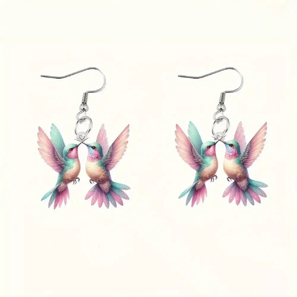 Hummingbird Earrings for Women Girls Elegant Tassel Charm Dangle Earring Fashion Jewelry Valentine's Day Birthday Gifts