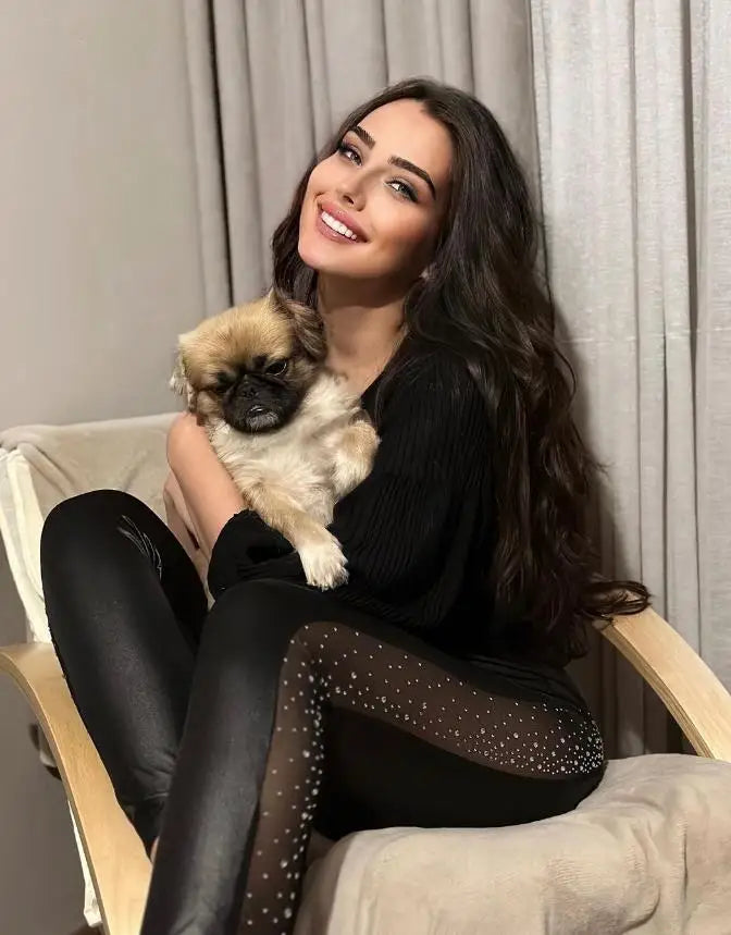 Women's Long Pants 2025 Spring/Summer New Women's Casual Water Diamond Contrast Mesh High Waist Tight Pants