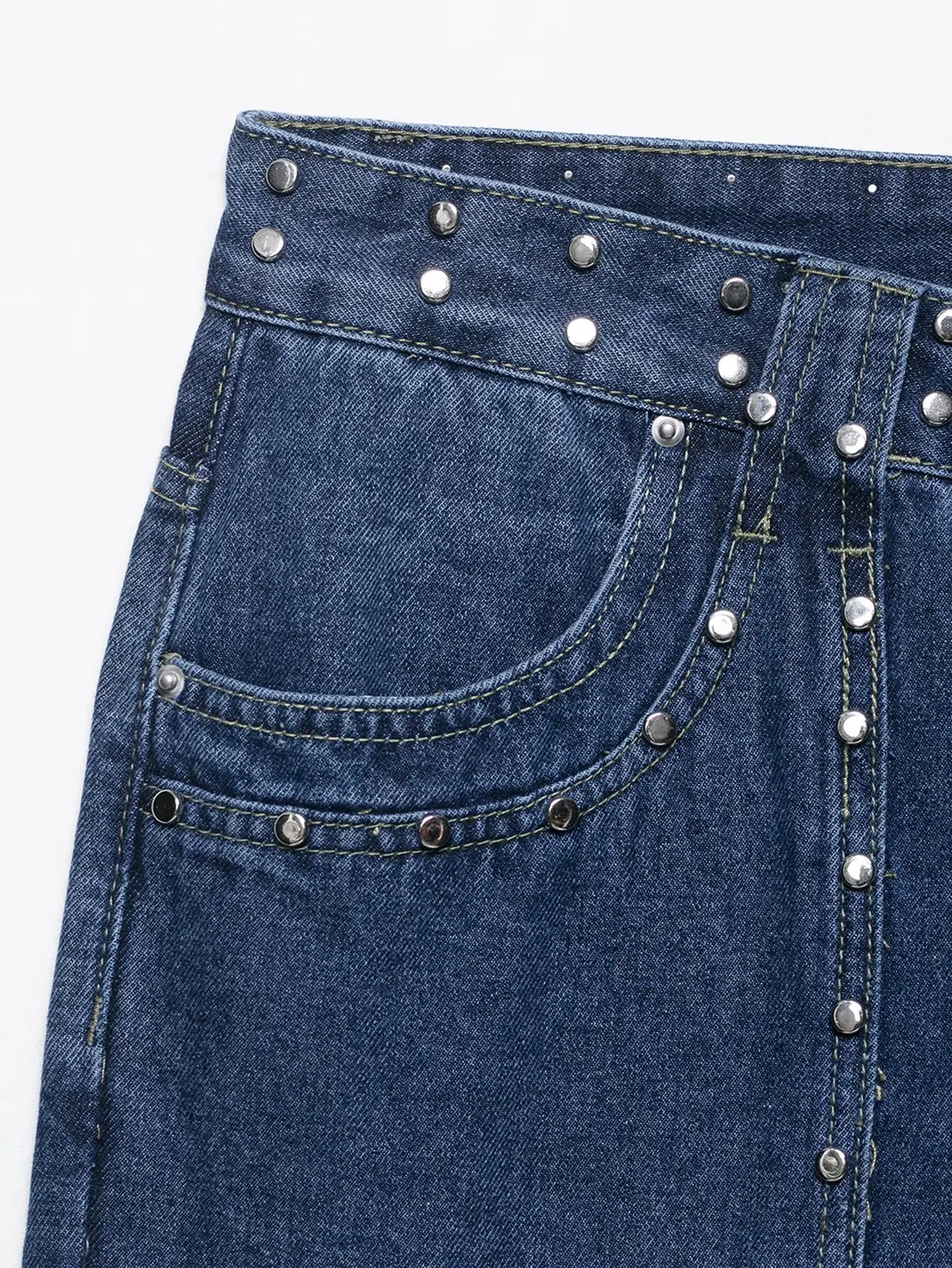 European style new women's fashion versatile temperament straight embroidered low waist jeans trousers