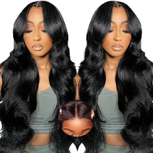 Wear And Go Glueless Wigs Human Hair Pre Plucked Pre Cut Body Wave Wigs For Black Women  Glueless Lace Closure Human Hair Wig