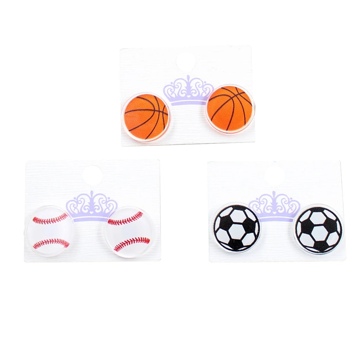 soccer and basketball Stud Earrings  Cute Earrings Girl Acrylic Earrings