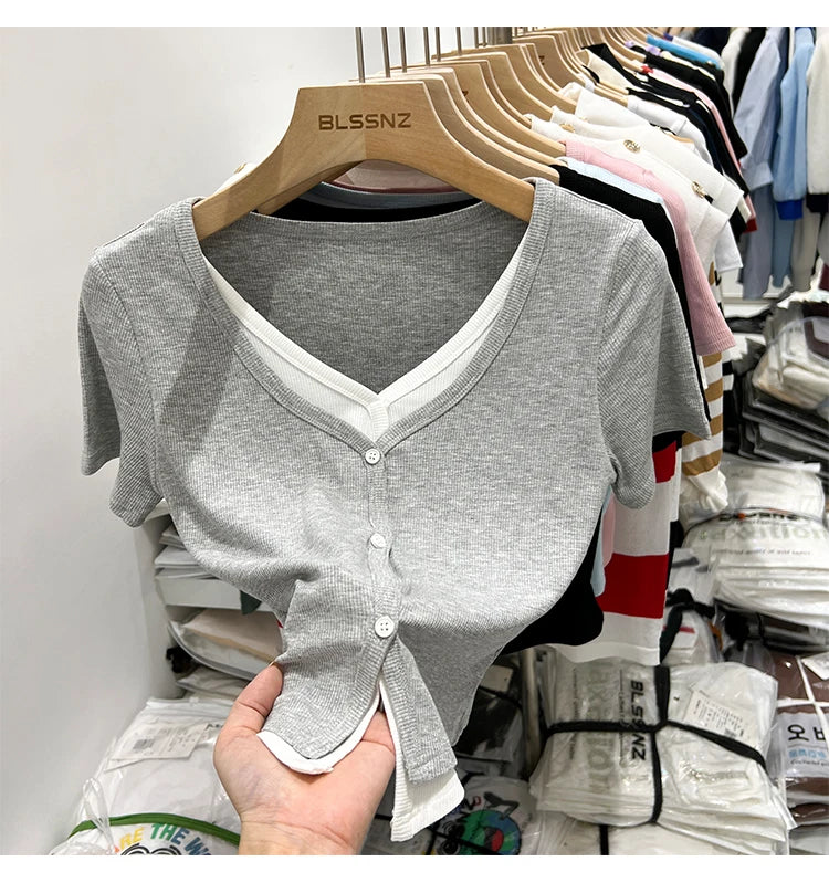 Summer Women T Shirt T-Shirt Woman Clothes Tops Tshirt Female Crop Top Tees Y2k Para Mujer Ropa De Mujer Roupas Feminina Traf