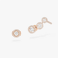 S925 Sterling Silver Round Earrings Asymmetrical Earrings Elegant Romantic Luxury Jewelry Wedding Gift