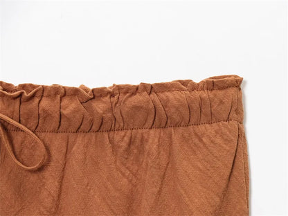 Women's Skirt New Fall 2025 Solid Color Drawstring Design Skirt Skirt Casual Fashion Personality Versatile