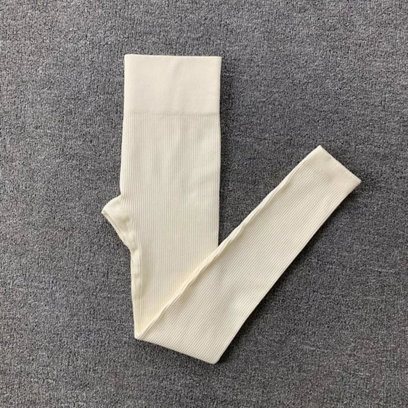 Ribbed Yoga Leggings Women Sports Pants Tights Seamless Sport Femme Gym Leggins Workout Fitness Pants Athletic Wear