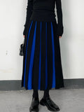 Long Skirts for Women Winter Knitted A-LINE Skirt Black White Luxury Elegant Women's Skirts Fashion 2025 High Waist Slim Skirts