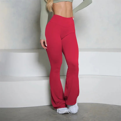 Bum New Yoga Pants Flare Scrunch Butt Pants Women Bell Bottoms Yoga Leggings High Waist Gym Fitness Pants Stretch Workout