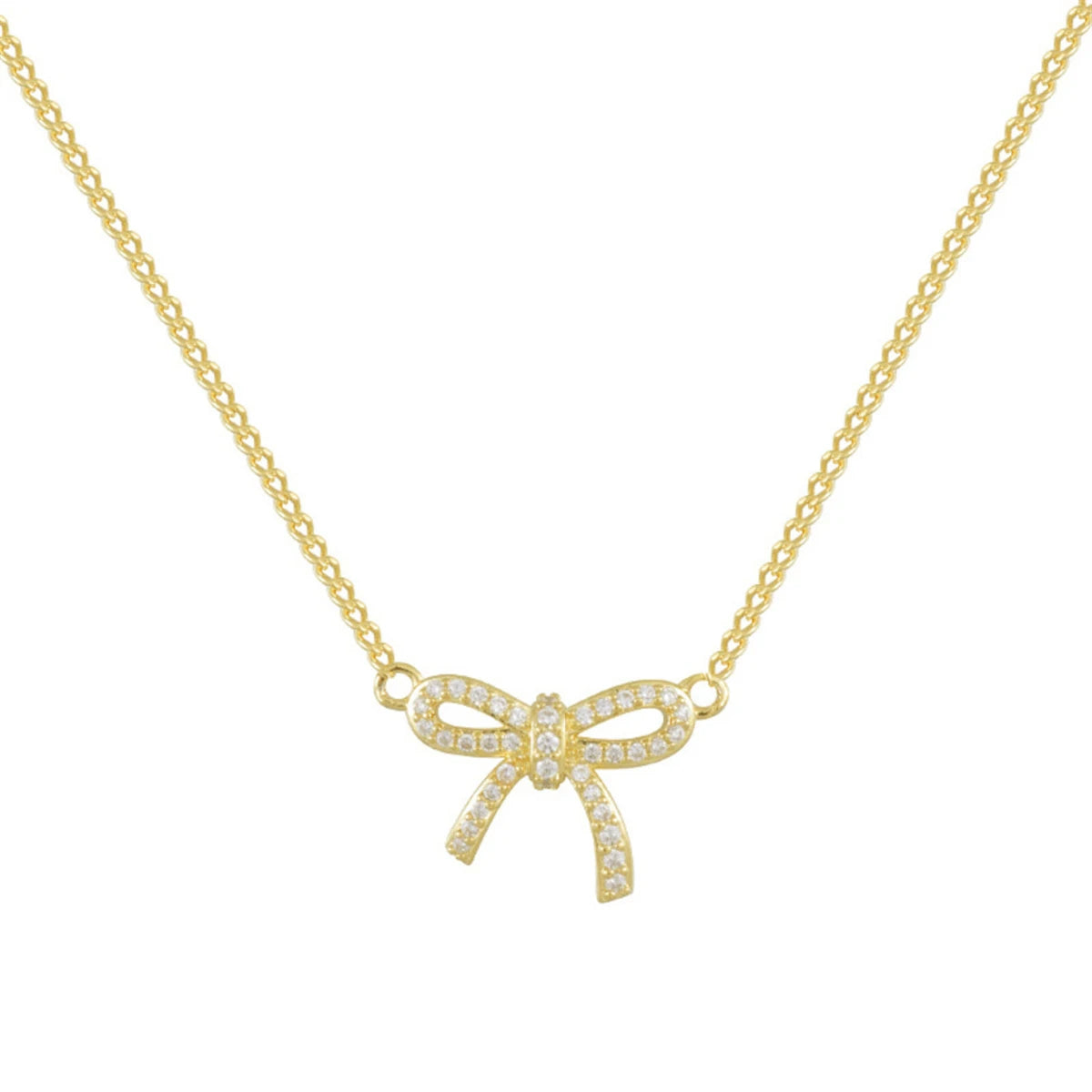 New Bow Necklace for Women's Light Luxury Instagram, Small and Versatile Best Friend Collar Chain with Color Protection