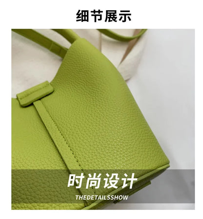 Fashion Women Crossbody Bags Autumn Winter Shoulder Bags Luxury Brand Design Bucket Bag Ladies PU Leather Portable Hand Bags