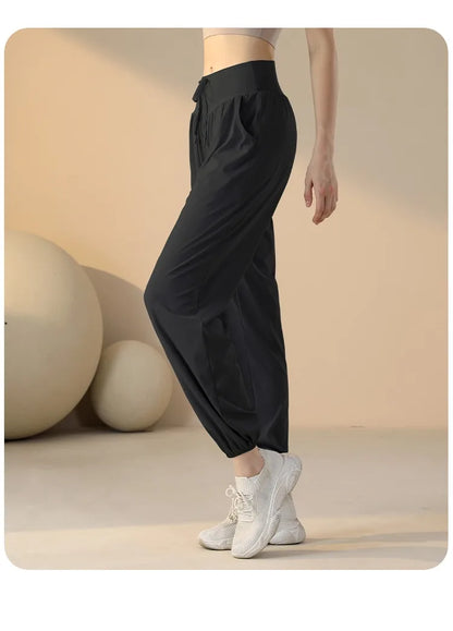 Women's Casual Loose Yoga Pants Dance Running Outdoor Sports Long Trousers Qui Dry Breathable Comfortable Sweatpants