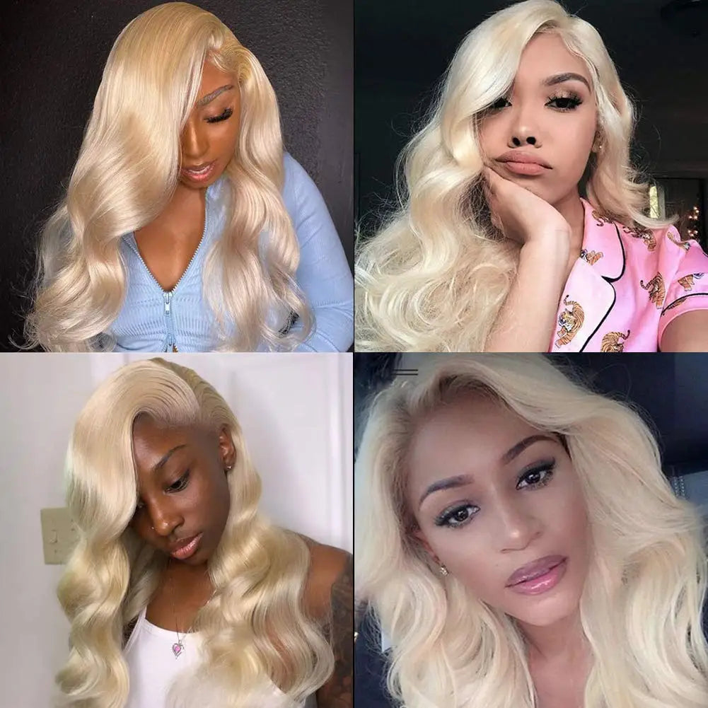 613 Blonde Hair Bundles Brazilian Hair Weave Bundle Body Wave Virgin Human Hair Long 26 28 30 32 Inches Human Hair Extension 10A