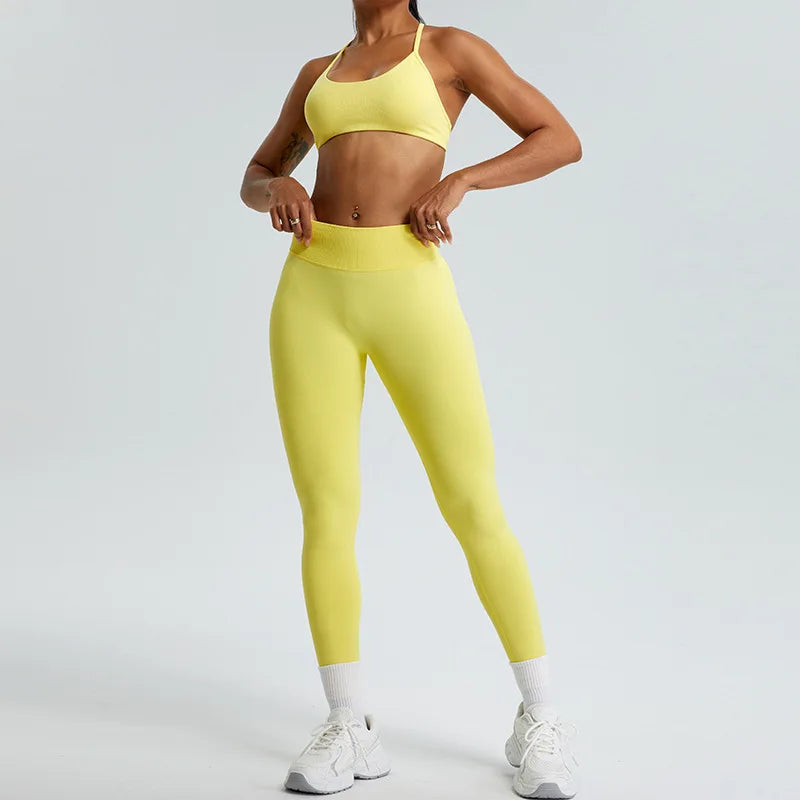 Women Yoga Pants High Waist Ribbed Sport Legging Gym Fitness Leggings Women Seamless Female Legging Tummy Control Running Tights